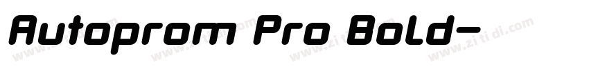 Autoprom Pro Bold字体转换